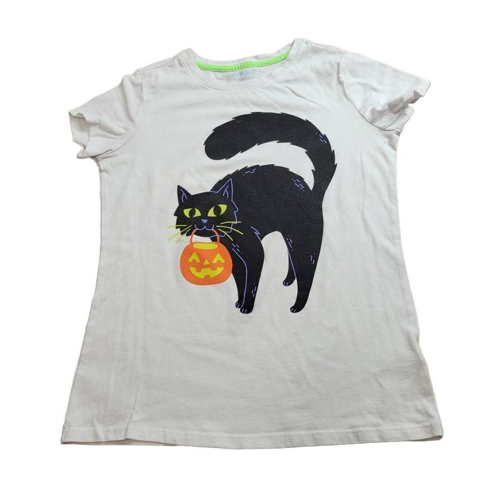 Cat & Jack Cat jack-o-lantern shirt L10/12